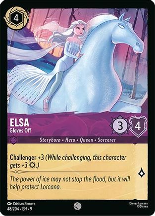 Elsa - Gloves Off (48/204) [Fabled] Cold Foil Lorcana Single Disney