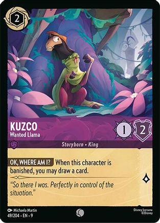 Kuzco - Wanted Llama (49/204) [Fabled] Cold Foil Lorcana Single Disney