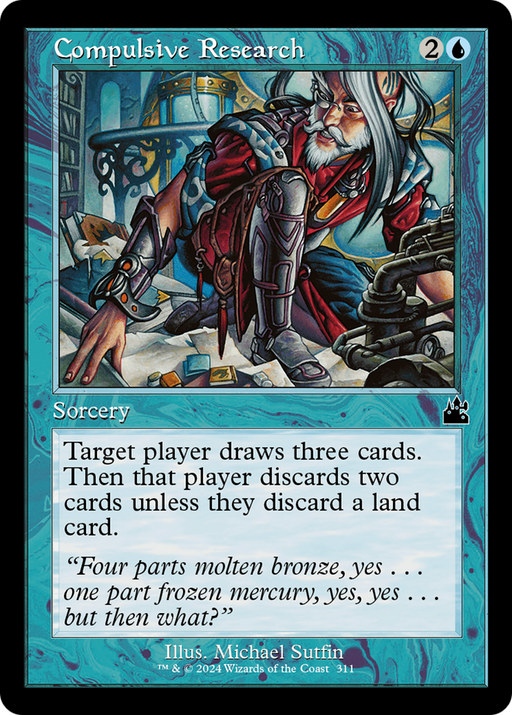 Compulsive Research (RVR-311) [Ravnica Remastered] MTG Single Wizards of the Coast