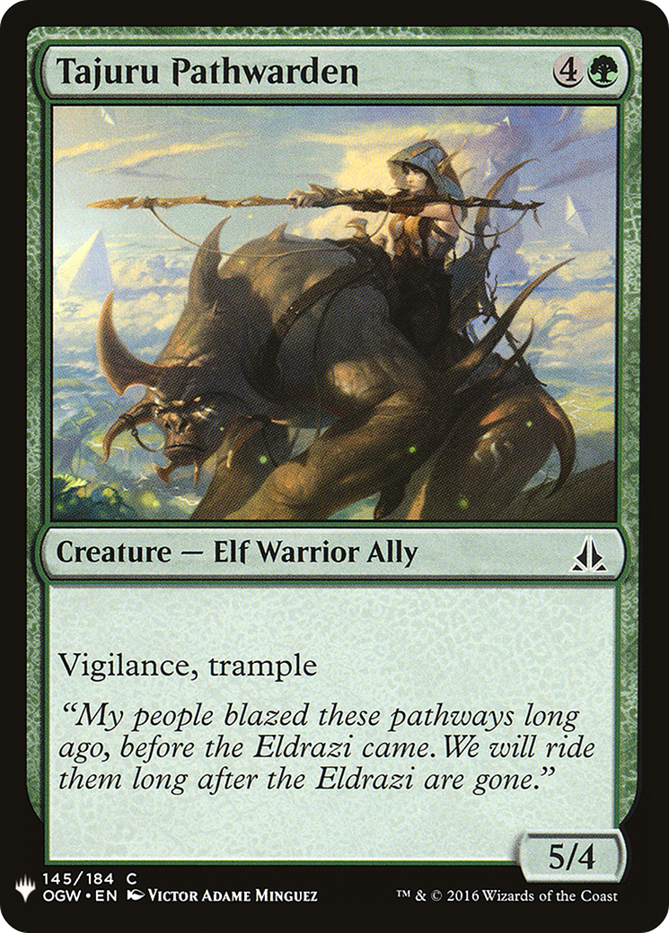 Tajuru Pathwarden (LIST-OGW-145) [Mystery Booster] The List MTG Single Wizards of the Coast