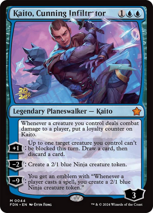 Kaito, Cunning Infiltrator (PRE-044) [Foundations Promos] Foil MTG Single Wizards of the Coast