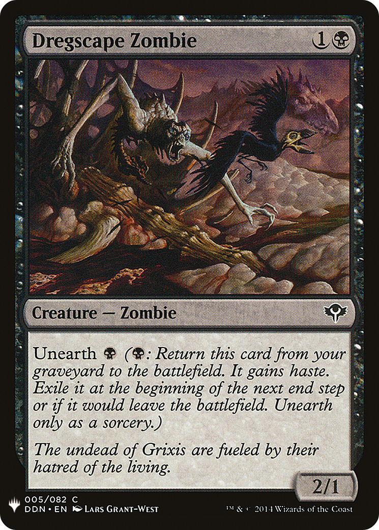 Dregscape Zombie (LIST-DDN-5) [Mystery Booster] The List MTG Single Wizards of the Coast
