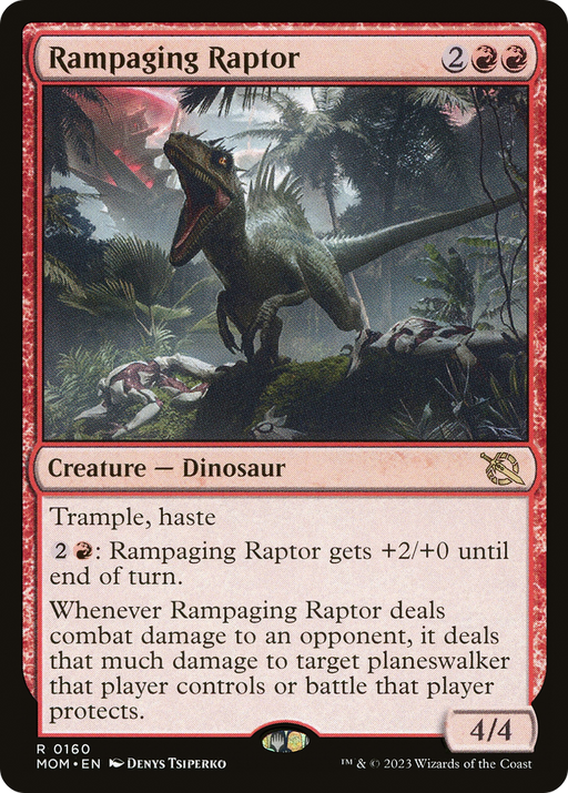Rampaging Raptor (MOM-160) [March of the Machine] Foil MTG Single Wizards of the Coast