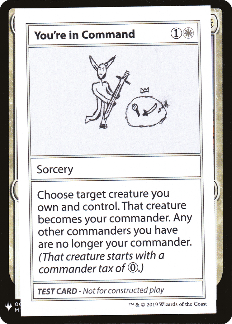 You're In Command (CMB1-) [Mystery Booster] Playtest Cards 2019 MTG Single Wizards of the Coast