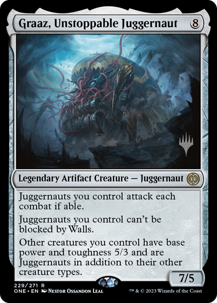Graaz, Unstoppable Juggernaut (PPONE-229P) [Phyrexia: All Will Be One Promos] Foil MTG Single Wizards of the Coast