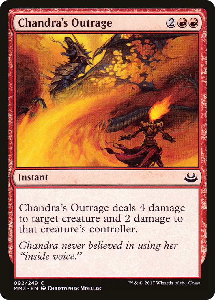 Chandra's Outrage (MM3-092) [Modern Masters 2017] Foil MTG Single Wizards of the Coast