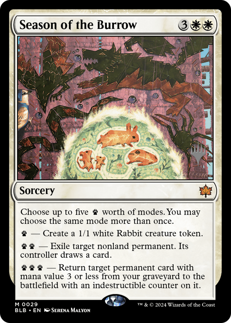 Season of the Burrow (PPBLB-029) [Bloomburrow Promos] Foil MTG Single Wizards of the Coast