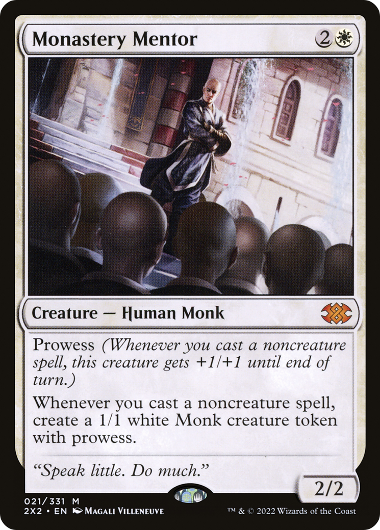 Monastery Mentor (2X2-021) [Double Masters 2022] MTG Single Wizards of the Coast