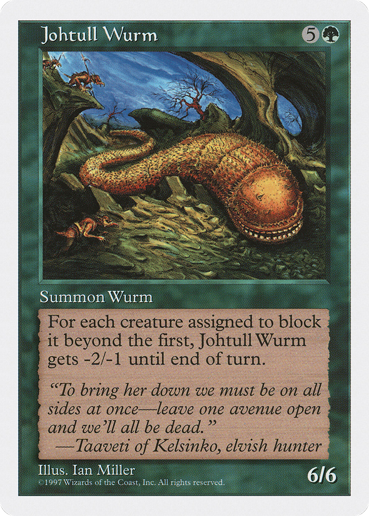 Johtull Wurm (5ED-306) [Fifth Edition] MTG Single Wizards of the Coast