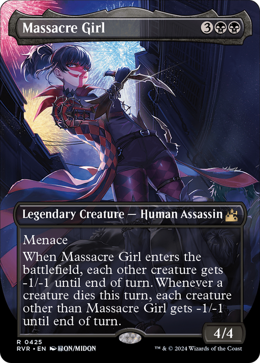 Massacre Girl (Anime Borderless) (RVR-425) [Ravnica Remastered] (Borderless) MTG Single Wizards of the Coast