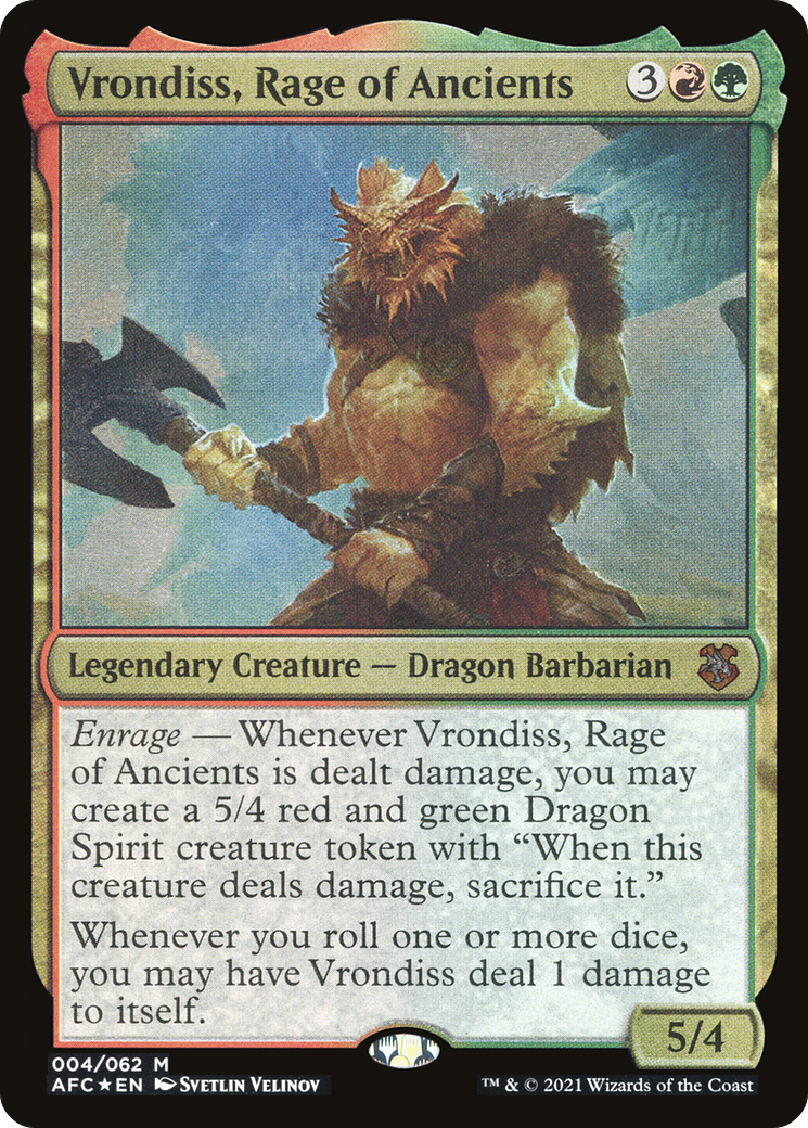 Vrondiss, Rage of Ancients (AFC-004) [Forgotten Realms Commander Display Commanders] Etched Foil MTG Single Wizards of the Coast