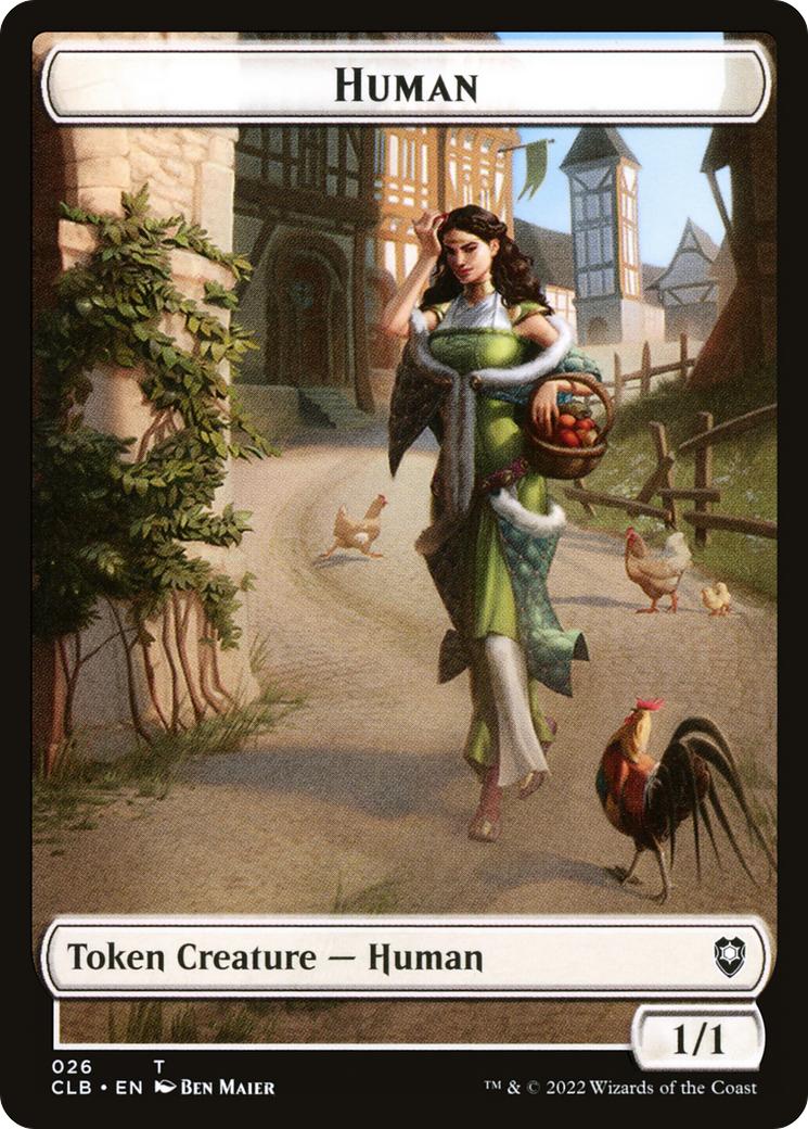 Human (TCLB-026) [Tokens] Battle for Baldur's Gate Tokens MTG Single Wizards of the Coast