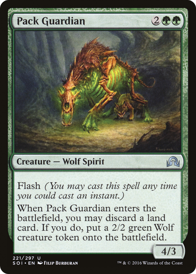 Pack Guardian (SOI-221) [Shadows over Innistrad] Foil MTG Single Wizards of the Coast