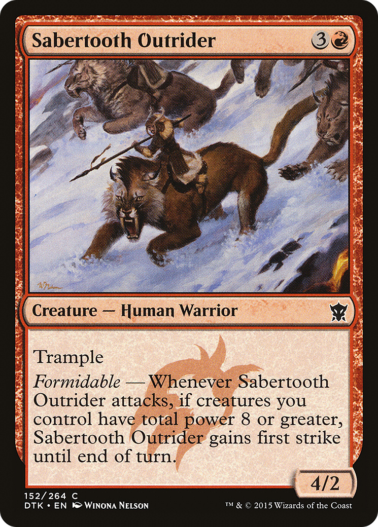 Sabertooth Outrider (DTK-152) [Dragons of Tarkir] Foil MTG Single Wizards of the Coast