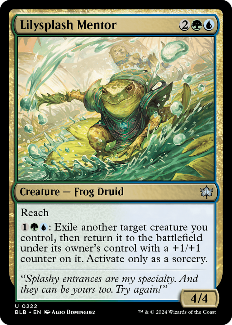 Lilysplash Mentor (BLB-222) [Bloomburrow] Foil MTG Single Wizards of the Coast
