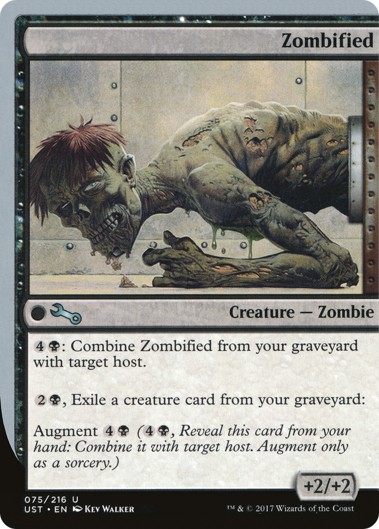 Zombified (UST-075) [Unstable] Foil MTG Single Wizards of the Coast