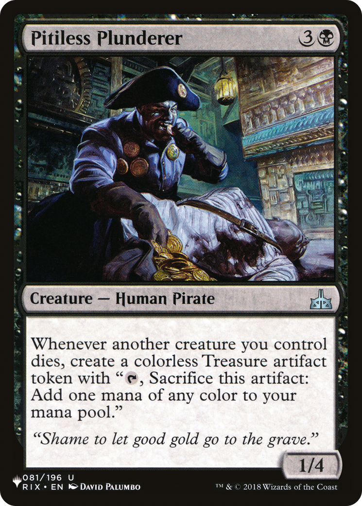 Pitiless Plunderer (LIST-081/196) [Mystery Booster] The List MTG Single Wizards of the Coast