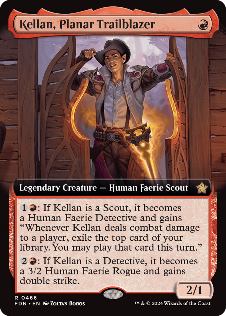 Kellan, Planar Trailblazer (Extended Art) (FDN-466) [Foundations] MTG Single Wizards of the Coast