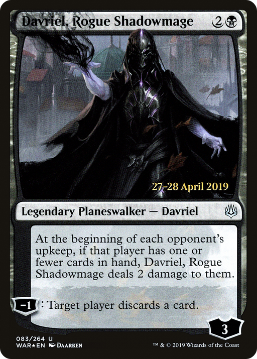 Davriel, Rogue Shadowmage (PRE-083) [War of the Spark Promos] Foil MTG Single Wizards of the Coast