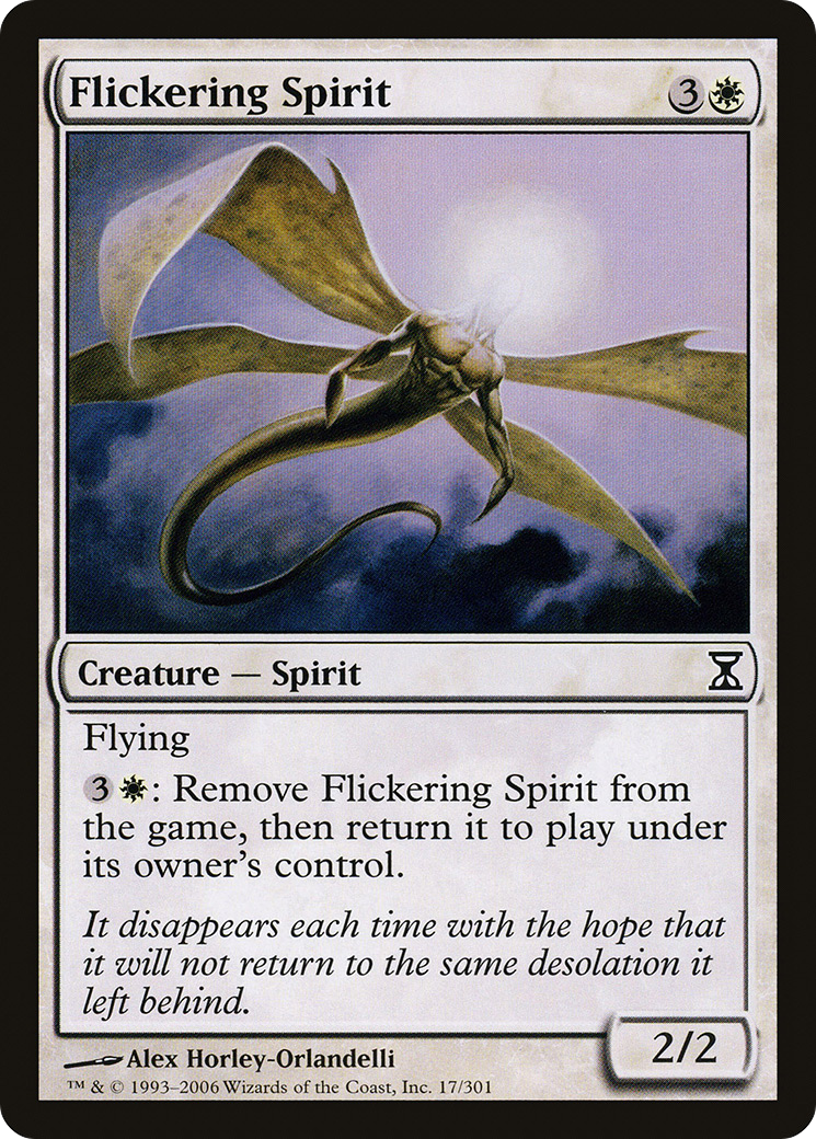 Flickering Spirit (TSP-017) [Time Spiral] MTG Single Wizards of the Coast