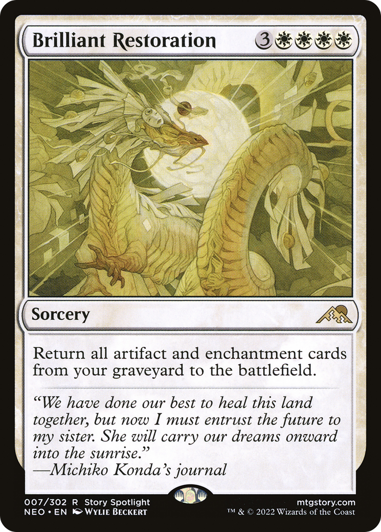 Brilliant Restoration (NEO-007) [Kamigawa: Neon Dynasty] MTG Single Wizards of the Coast