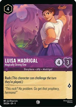 Luisa Madrigal - Magically Strong One (58/204) [Fabled] Cold Foil Lorcana Single Disney