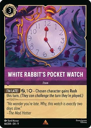 White Rabbit's Pocket Watch (66/204) [Fabled] Cold Foil Lorcana Single Disney