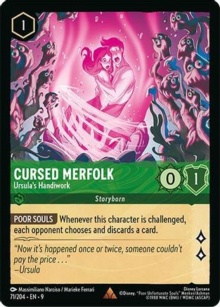 Cursed Merfolk - Ursula's Handiwork (71/204) [Fabled] Cold Foil Lorcana Single Disney