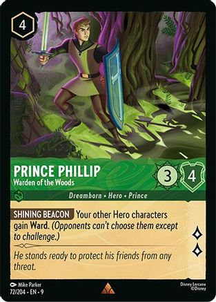 Prince Phillip - Warden of the Woods (72/204) [Fabled] Cold Foil Lorcana Single Disney