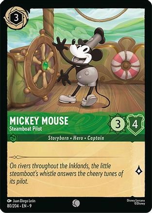 Mickey Mouse - Steamboat Pilot (80/204) [Fabled] Cold Foil Lorcana Single Disney