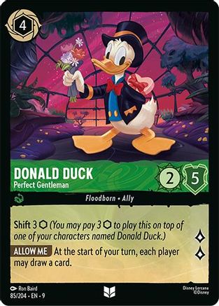 Donald Duck - Perfect Gentleman (85/204) [Fabled] Cold Foil Lorcana Single Disney