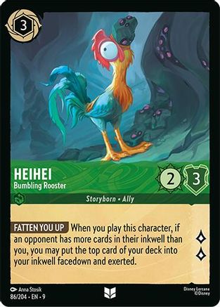 Heihei - Bumbling Rooster (86/204) [Fabled] Cold Foil Lorcana Single Disney