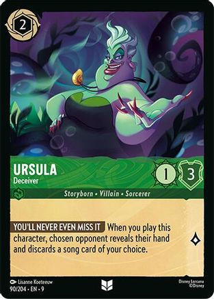 Ursula - Deceiver (90/204) [Fabled] Cold Foil Lorcana Single Disney