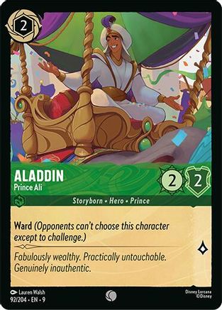 Aladdin - Prince Ali (92/204) [Fabled] Cold Foil Lorcana Single Disney