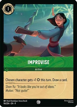 Improvise (96/204) [Fabled] Cold Foil Lorcana Single Disney