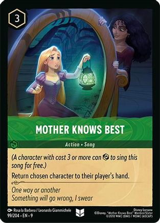 Mother Knows Best (99/204) [Fabled] Cold Foil Lorcana Single Disney