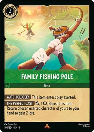Family Fishing Pole (100/204) [Fabled] Cold Foil Lorcana Single Disney
