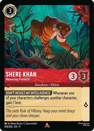 Shere Khan - Menacing Predator (104/204) [Fabled] Lorcana Single Disney