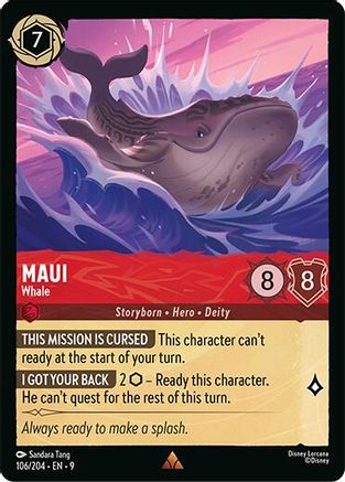 Maui - Whale (106/204) [Fabled] Cold Foil Lorcana Single Disney