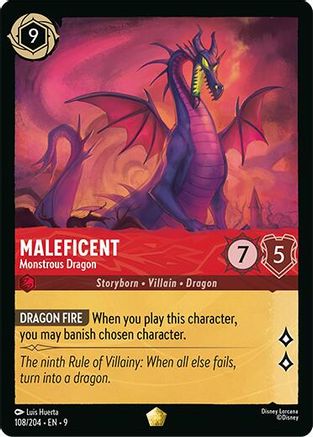 Maleficent - Monstrous Dragon (108/204) [Fabled] Lorcana Single Disney