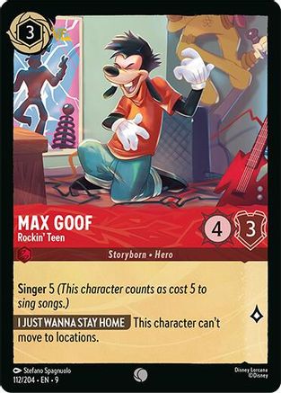 Max Goof - Rockin' Teen (112/204) [Fabled] Cold Foil Lorcana Single Disney