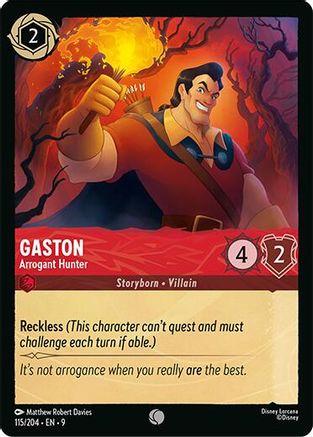 Gaston - Arrogant Hunter (115/204) [Fabled] Cold Foil Lorcana Single Disney