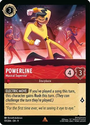 Powerline - Musical Superstar (117/204) [Fabled] Cold Foil Lorcana Single Disney