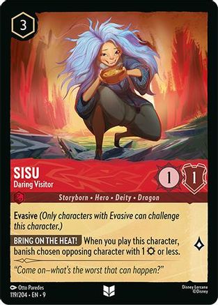 Sisu - Daring Visitor (119/204) [Fabled] Cold Foil Lorcana Single Disney