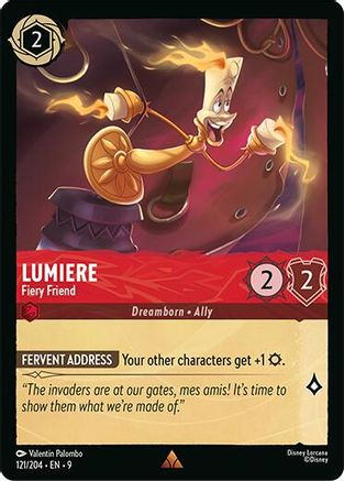 Lumiere - Fiery Friend (121/204) [Fabled] Lorcana Single Disney