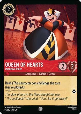 Queen of Hearts - Impulsive Ruler (123/204) [Fabled] Cold Foil Lorcana Single Disney