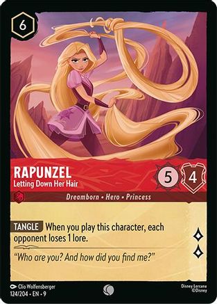 Rapunzel - Letting Down Her Hair (124/204) [Fabled] Cold Foil Lorcana Single Disney