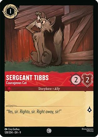 Sergeant Tibbs - Courageous Cat (128/204) [Fabled] Cold Foil Lorcana Single Disney