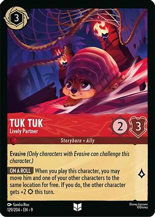 Tuk Tuk - Lively Partner (129/204) [Fabled] Cold Foil Lorcana Single Disney