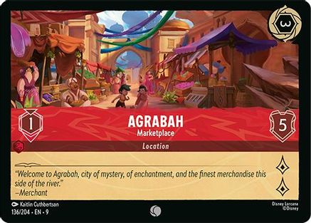 Agrabah - Marketplace (136/204) [Fabled] Cold Foil Lorcana Single Disney